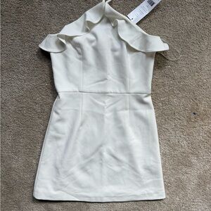 French Connection Whisper Ruth Mini White Halter Dress Size 2 NWT